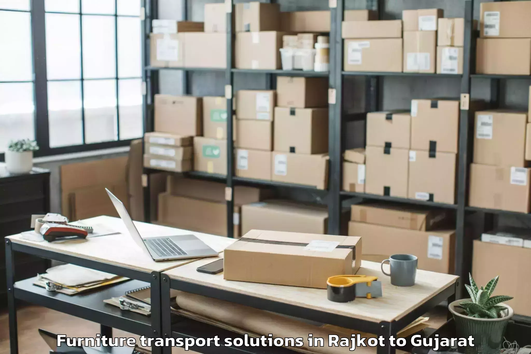 Top Rajkot to Kalol Furniture Transport Solutions Available